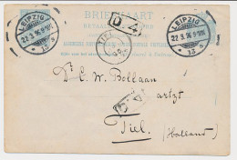 Briefkaart G. 30 A-krt. Leipzig Duitsland - Tiel 1896 - Ganzsachen