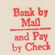 Meter Cut USA 1956 Bank By Mail - Pay By Check - Non Classificati