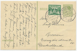 Briefkaart G. 237 / Bijfrankering Zandvoort - Duitsland 1937 - Postwaardestukken
