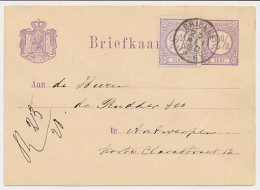 Briefkaart G. 14 / Bijfrankering Brielle - Belgie 1880 - Ganzsachen