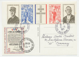 Postcard / Postmark France 1971 Charles De Gaulle - Andere & Zonder Classificatie