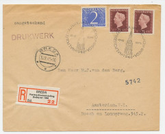 Aangetekend Breda 1948 - Postzegeltentoonstelling Brebopost - Ohne Zuordnung