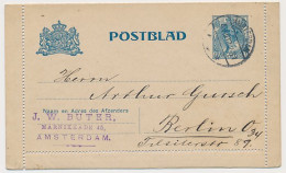 Postblad G. 15 Amsterdam - Duitsland 1912 - Ganzsachen