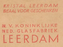 Meter Cover Netherlands 1958 Royal Dutch Glass Factory Leerdam - Vetri & Vetrate