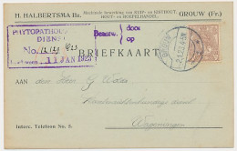 Firma Briefkaart Grouw 1923 - Kuip- Kisthout - Hoepelhandel - Ohne Zuordnung