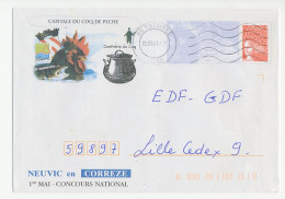 Postal Stationery / PAP France 2002 Rooster - Cock - Fish - Farm