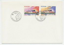 Cover / Postmark Sweden 1973 Map - Aardrijkskunde