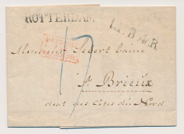 Rotterdam - St. Brieuc Frankrijk 1827- Pays-Bas Par Valencienes  - ...-1852 Préphilatélie