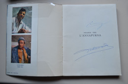 Signed Louis Lachenal Lionel Terray Regards Vers Annapurna Avec Carte 1951 Himalaya Mountaineering Escalade Alpinisme - Programas