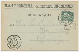 Firma Briefkaart Groningen 1907 - Hotel Boersema - Zonder Classificatie