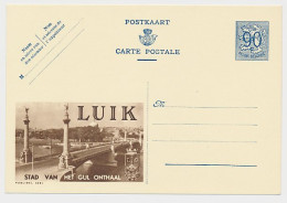 Publibel - Postal Stationery Belgium 1951 Bridge - Luik - Ponts