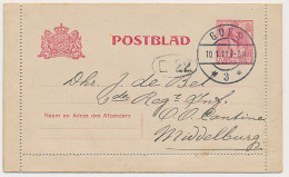 Postblad G. 14 Goes - Middelburg 1911 - Postal Stationery