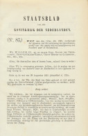 Staatsblad 1890 : Spoorlijn Sauwerd - Roodeschool - Historical Documents