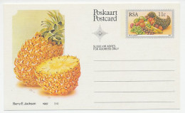 Postal Stationery Republic Of South Africa 1982 Pineapple - Fruit