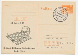 Postal Stationery Germany / DDR 1989 Chess Tournament - Unclassified