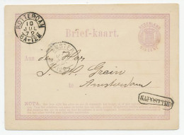 Briefkaart Rotterdam - Amsterdam 1872 - Na Posttijd - Briefe U. Dokumente