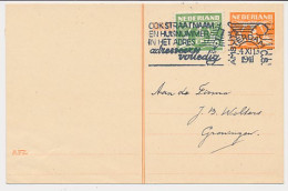 Briefkaart G. 255 / Bijfrankering Amsterdam - Groningen 1941 - Ganzsachen