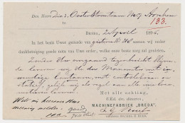 Briefkaart G. 32 Particulier Bedrukt Breda 1896 - Ganzsachen