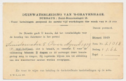 Briefkaart G. DW101-a - Duinwaterleiding S-Gravenhage 1919 - Postal Stationery