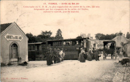 Fismes Arrêt Du Bel Air La Gare Train Station Locomotive Marne 51170 N°17 Cpa Voyagée En 1908 B.Etat - Fismes