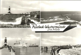 72165696 Warnemuende Ostseebad Leuchtturm Passagierschiff Brandung Warnemuende - Rostock