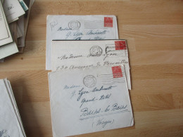LOT DE 9 LETTRE  TIMBRE 50 C ROUGE EXPOSITION COLONIALE 1931 FLAMME KRAG  FLIER - Lettres & Documents