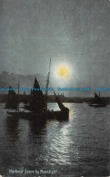 R117720 Harbour Scene By Moonlight - Monde