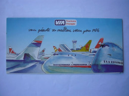 Avion / Airplane / VIA TOURISME / Boeing B 747 / Season's Greetings / Size : 10X21cm - 1946-....: Era Moderna