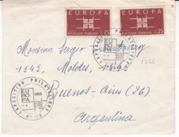 France - 1963 - FDC - Europa Stamp - Paris Exposition Philatique 1963 Postmark - Caja 30 - 1960-1969