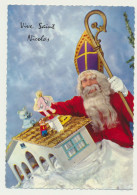 Carte Fantaisie Saint NICOLAS -  Maison  Jouets Poupée ... - Sinterklaas