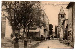 Montmeyran. Place De L'Hôtel De Ville Et Clocher - Autres & Non Classés