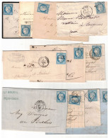 Lot De 20 Lettres Toutes Origines, Timbres N° 60 - 1871-1875 Cérès