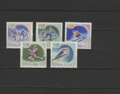 USSR Russia 1960 Olympic Games Squaw Valley Set Of 5 MNH - Inverno1960: Squaw Valley