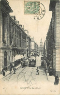 51 - Reims - La Rue Colbert - Animée - Tramway - Oblitération Ronde De 1907 - CPA - Voir Scans Recto-Verso - Reims