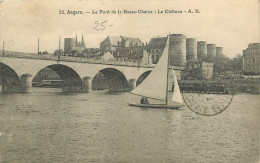 49 - Angers - Le Pont De La Baase-Chaine - Le Château - Oblitération Ronde De 1924 - CPA - Voir Scans Recto-Verso - Angers