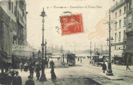 13 - Marseille - Canebière Et Vieux Port - Animée - Tramway - Correspondance - CPA - Voir Scans Recto-Verso - Canebière, Centre Ville