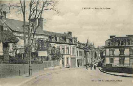 61 - Laigle - Rue De La Gare - Animé - CPA - Voir Scans Recto-Verso - L'Aigle