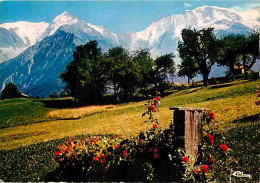 74 - Chamonix - Mont-Blanc - Panorama Sur Le Massif Du Mont-Blanc - Flamme Postale - CPM - Voir Scans Recto-Verso - Chamonix-Mont-Blanc
