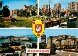 62 - Boulogne Sur Mer - Multivues - Bateaux - Blasons - CPM - Carte Neuve - Voir Scans Recto-Verso - Boulogne Sur Mer