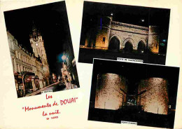 59 - Douai - Monuments De Douai La Nuit - Multivues - Voir Timbre - CPM - Voir Scans Recto-Verso - Douai