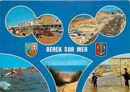 62 - Berck Sur Mer - Multivues - Automobiles - Petit Train Touristique - Baignade - Plage - Pecheurs - Flamme Postale -  - Berck