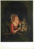 Art - Peinture - Gérard Drou - La Fille Avec Lanterne - CPM - Voir Scans Recto-Verso - Paintings
