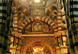 13 - Marseille - Notre Dame De La Garde - Mosaiques Dorées Au Dessus Du Coeur Et Ex-voto De Marins - Art Religieux - Car - Notre-Dame De La Garde, Aufzug Und Marienfigur