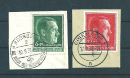 MiNr. 664 + 672 Briefstücke (02) - Used Stamps