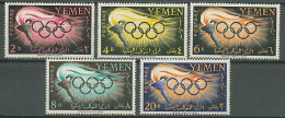 Yemen 1960 Olympic Games Rome Set Of 5 MNH - Estate 1960: Roma