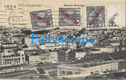 229371 PORTUGAL LISBOA VIEW PANORAMIC CIRCULATED TO FRANCE POSTAL POSTCARD - Andere & Zonder Classificatie