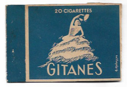Boite De 20 Cigarettes Gitanes En Carton Signee A Moluccon - Cajas Para Tabaco (vacios)