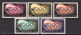Yemen 1960 Olympic Games Rome Set Of 5 Imperf. MNH -scarce- - Sommer 1960: Rom
