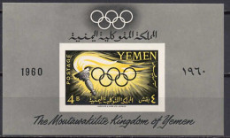 Yemen 1960 Olympic Games Rome S/s Imperf. MNH -scarce- - Zomer 1960: Rome