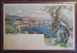 Cpa Litho Monaco - Ill. M. Wielandt - Mehransichten, Panoramakarten